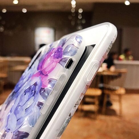 Qokey متوافق مع جراب iPhone XR، جراب على شكل زهرة أنيق للرجال والنساء والفتيات مع مسند حلقي دوار 360 درجة، غطاء ناعم مقاوم للصدمات من مادة TPU مصمم لهاتف iPhone XR 6.1 بوصة زهري بني in Kuwait
