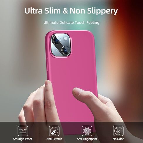 Dssairo [5 في 1 لهاتف iPhone 13 Mini Case، مع 2 واقي شاشة + 2 واقي عدسة الكاميرا، حافظة هاتف واقية مقاومة للصدمات من السيليكون السائل مقاس 5.4 بوصة (أخضر جبال الألب) in Kuwait