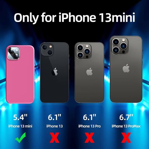 Dssairo [5 في 1 لهاتف iPhone 13 Mini Case، مع 2 واقي شاشة + 2 واقي عدسة الكاميرا، حافظة هاتف واقية مقاومة للصدمات من السيليكون السائل مقاس 5.4 بوصة (أخضر جبال الألب) in Kuwait