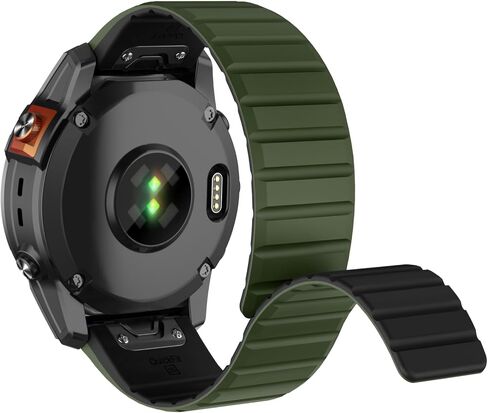 ISABAKE Compatible with Fenix 6X/7X Band, 26mm Silicone Magnetic Band for Fenix 5X/Fenix 5X Plus/Fenix 3/Fenix 6X Pro/Descent Descent MK2i Smartwatches in Saudi Arabia