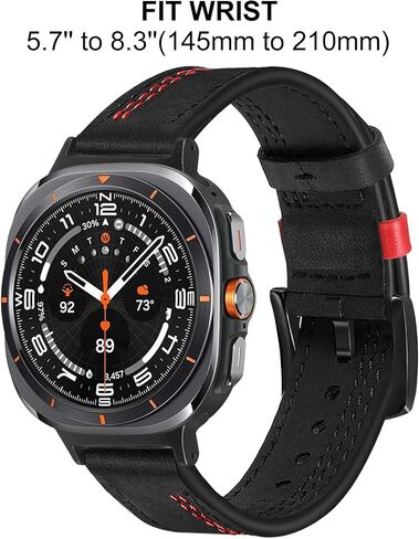 TRUMiRR One Click Band for Galaxy Watch Ultra 47mm, No Gap Leather Watchband Replacement Strap for Samsung Galaxy Watch Ultra 47mm (2024) in Saudi Arabia