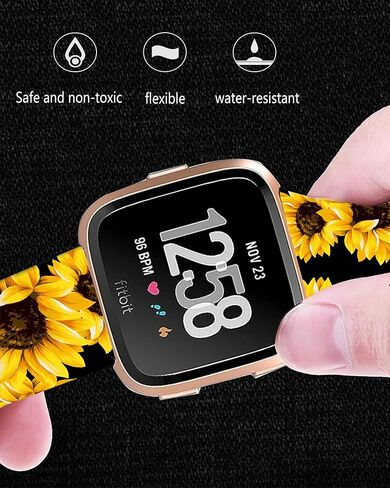 ANDRIU Compatible with Versa 4/Versa 3/Sense/Sense 2 Band for Women Girl, Cute Fadeless Replacement Sport Band Strap for Versa 4/Versa 3 Smartwatch in Kuwait