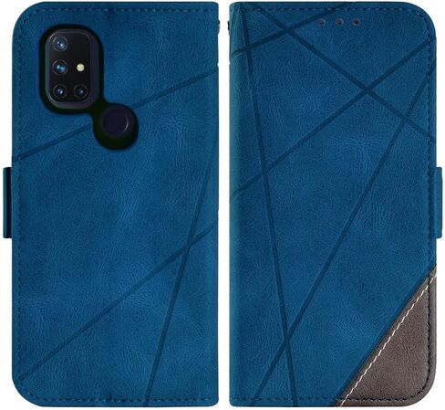 Asuwish Compatible with OnePlus Nord N10 5G Wallet Case and Tempered Glass Screen Protector Flip Card Holder Stand Cell Phone Cover for One Plus N 10 G5 1 Plus 10N 1plus One+ 1+ N105G Women Men Blue in Kuwait