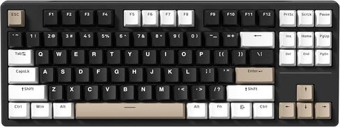COSTOM WK87 75% TKL Wireless Mechanical Gaming Keyboard, 2.4Ghz/Bluetooth/USB-C Gasket Hot Swappable RGB Backlits Custom Keyboard with 4000mAh Battery, Pre-lubed POM Linear Switches, Black in Saudi Arabia
