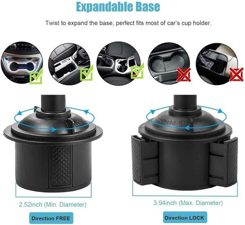 حامل كأس للهاتف الخلوي للسيارة متوافق مع Motorola Moto G Power 5g (2024)، Moto G 5g (2024)، G Play (2024)، Edge (2023)، g Stylus 5g (2023)، G Stylus (2023)، Edge+ ( 2023)، G5g (2023) in Kuwait