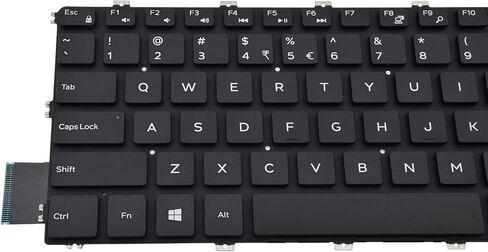 لوحة مفاتيح بديلة متوافقة مع Dell Inspiron 5480 5481 5482 5485 5488 5491 5580 5581 5582 5585 5588 5591 7586 7386 7580 / Vostro 5481 5581 كمبيوتر محمول بدون إطار (بدون إضاءة خلفية) in Saudi Arabia