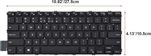 لوحة مفاتيح بديلة متوافقة مع Dell Inspiron 5480 5481 5482 5485 5488 5491 5580 5581 5582 5585 5588 5591 7586 7386 7580 / Vostro 5481 5581 كمبيوتر محمول بدون إطار (بدون إضاءة خلفية) in Saudi Arabia