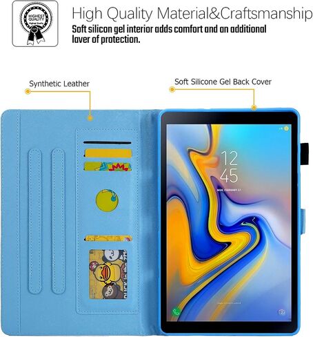 Dteck Case for Samsung Galaxy Tab A 10.1 (2019) Tablet, Model SM-T510/SM-T515/SM-T517 Case 10.1" - [Multi-Angle Viewing Stand] Protective Leather Case Lightweight Folio Cute Cover, Purple Butterfly in Saudi Arabia
