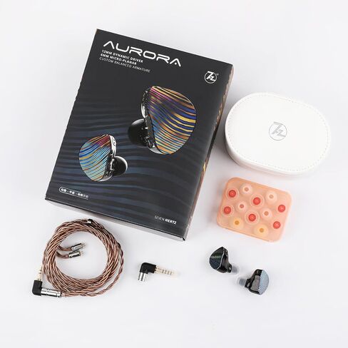 Linsoul 7 هرتز Aurora في شاشة الأذن، 1 DD+1 Planar +2 BA IEM سماعات مع أغطية مطبوعة ثلاثية الأبعاد، سماعات أذن سلكية للألعاب، كابل ثنائي السنون قابل للفصل لعشاق الموسيقى الصوتي in Saudi Arabia