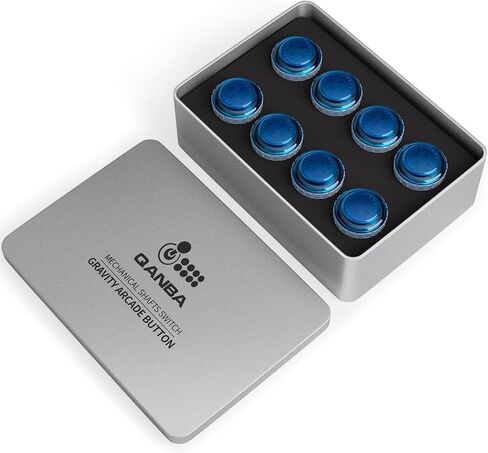QANBA Gravity LX 30mm Mechanical Pushbutton switch Button Arcade Buttons DIY Kit (Boxed） (Translucent Blue B04) in Saudi Arabia