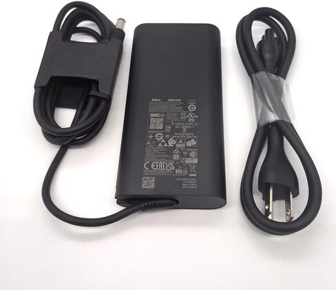 Dell 180W Barrel 7.4mm GAN Laptop Charger, Precision 7680 7670 7770 7780 AC Adapter, Black, HA180PM210 in Saudi Arabia