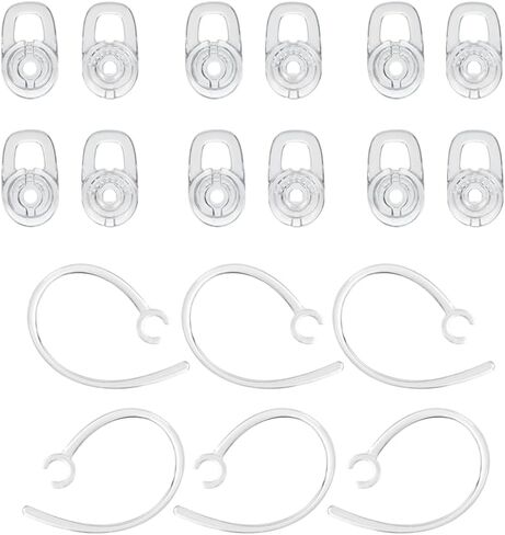 Replacement Ear Tips Earbuds Compatible with Plantronics M70 Wireless Headphones Soft Silicone Material 6 Pairs Earbud Tips Clear Ear Hooks Medium in Kuwait