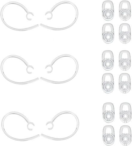 Replacement Ear Tips Earbuds Compatible with Plantronics M70 Wireless Headphones Soft Silicone Material 6 Pairs Earbud Tips Clear Ear Hooks Medium in Kuwait