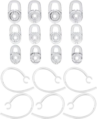 Replacement Ear Tips Earbuds Compatible with Plantronics M70 Wireless Headphones Soft Silicone Material 6 Pairs Earbud Tips Clear Ear Hooks Medium in Kuwait