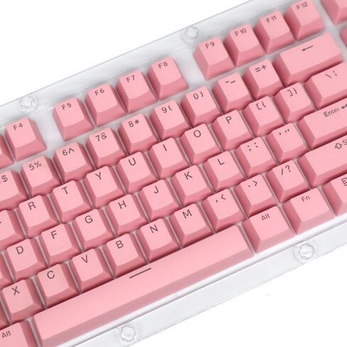 مجموعة أغطية مفاتيح وردية، غطاء مفاتيح ABS لملف OEM، أغطية مفاتيح مزدوجة لـ 60% 65% 80% 100% لوحة مفاتيح ميكانيكية Cherry Gateron MX Switches، 104 مفاتيح in Saudi Arabia