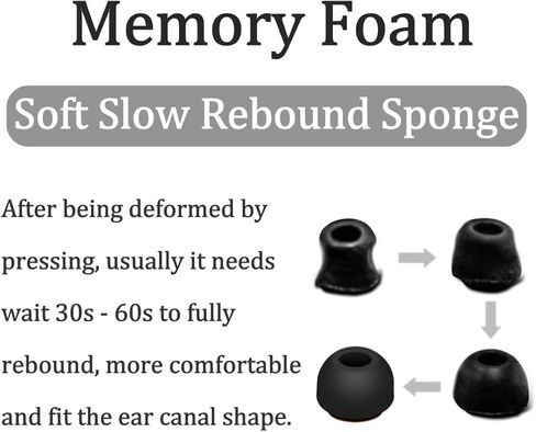 3 قطع من رؤوس الإسفنج الذكي لجهاز Voyager Legend 5200، بديلة صغيرة ومتوسطة وكبيرة 3 مقاسات تقلل الضوضاء، سماعات أذن مريحة متوافقة مع Plantronics Voyager 5200 - أسود in Kuwait