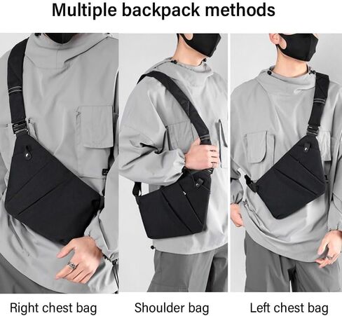 North Carry Slim Sling Bag,Fashion Anti-thief Slim Sling Bag,2024 New North Carry Slim Sling Bag for Women & Men (Color : Black right shoulder) in Saudi Arabia