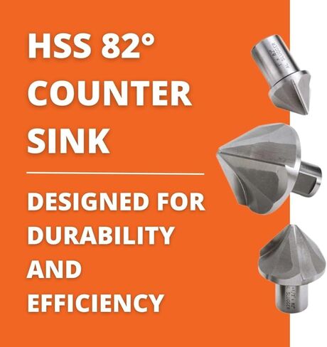 Fein HSS Countersink for JCM Universal, JHM Endurance, JCM Automatic and JHM Compact - 1-inch Diameter, 82-Degree - 64298100820 in Saudi Arabia