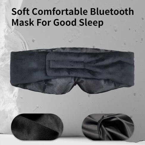 Sleep Headphones Bluetooth Sleep Mask Adjustable Wireless Earbuds Cotton Eye Mask for Sleeping/Travel/Airplane/Meditation/Night Shift,Side Sleeper Sleeping Mask (Grey 01) in Saudi Arabia