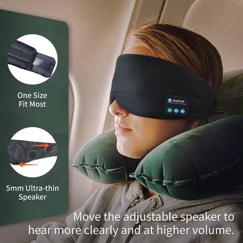 Sleep Headphones Bluetooth Sleep Mask Adjustable Wireless Earbuds Cotton Eye Mask for Sleeping/Travel/Airplane/Meditation/Night Shift,Side Sleeper Sleeping Mask (Grey 01) in Saudi Arabia