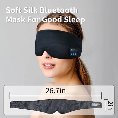 Sleep Headphones Bluetooth Sleep Mask Adjustable Wireless Earbuds Cotton Eye Mask for Sleeping/Travel/Airplane/Meditation/Night Shift,Side Sleeper Sleeping Mask (Grey 01) in Saudi Arabia
