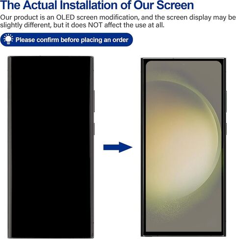 [يدعم بصمات الأصابع] بديل مجموعة محول رقمي لشاشة اللمس OLED الجديدة من Duotipa لهاتف Galaxy S23 Ultra SM-S918U SM-S918U1 SM-S918B SM-S918W SM-S918E مع مجموعة أدوات الإصلاح الفنية - أسود. in Saudi Arabia