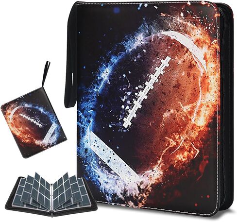 900 Pockets Baseball Card Binder, HYMENEX 9-Pocket Trading Card Binder Sports Card Binder Collectible Trading Card Albums with 50 Removable Sleeves for Baseball Cards, Sports Cards, Game Cards in Saudi Arabia