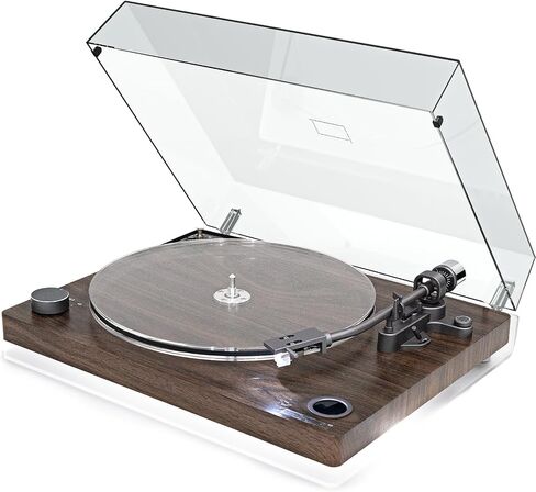 Record Player Turntable Built-in Phono Preamp, Vinyl Record Player with Adjustable Counterweight Magnetic Cartridge, Anti-Skate Control, Acrylic Platter, 33 or 45 RPM White in Saudi Arabia