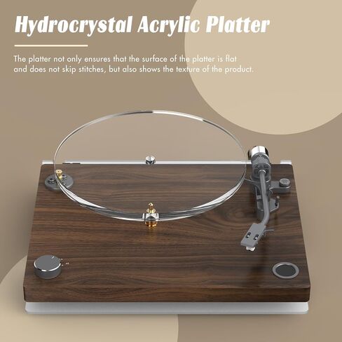 Record Player Turntable Built-in Phono Preamp, Vinyl Record Player with Adjustable Counterweight Magnetic Cartridge, Anti-Skate Control, Acrylic Platter, 33 or 45 RPM White in Saudi Arabia