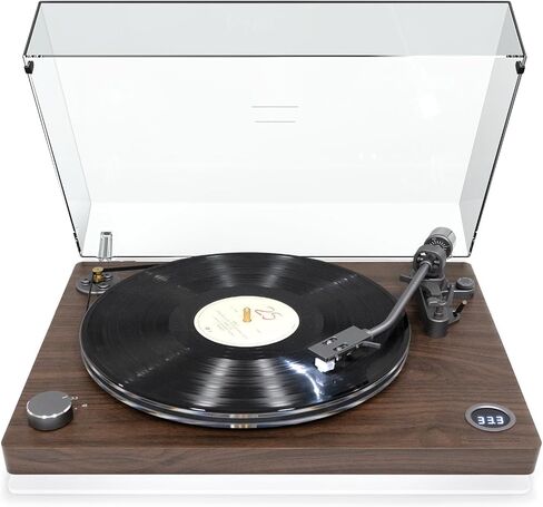 Record Player Turntable Built-in Phono Preamp, Vinyl Record Player with Adjustable Counterweight Magnetic Cartridge, Anti-Skate Control, Acrylic Platter, 33 or 45 RPM White in Saudi Arabia