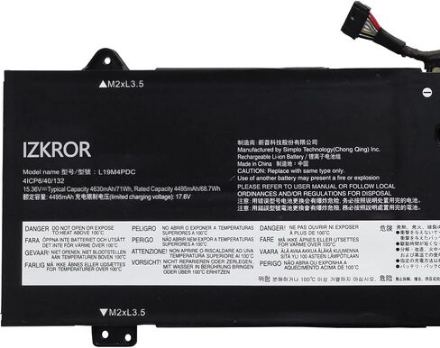 L19M4PDC 71Wh 4622mAh Battery Replacement for Lenovo Ideapad Yoga 7-14ITL5 82BH 7-15ITL5 82BJ 7-14ACN6 82N7 Series Laptop 5B10Z26482 SB10Z26481 L19L4PDC 5B10Z26485 SB10Z26483 L19C4PDC 15.36V in Saudi Arabia