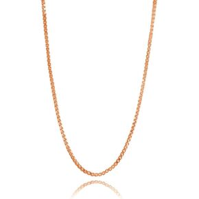 Hoops & Loops 925 Sterling Silver 1mm Box Chain Dainty Necklace for Women Men Teen Girls Teen Boys, Silver, Yellow & Rose Gold (16, 18, 20, 24, 30 Inches)