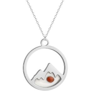 Mustard Seed Pendant Necklace Stainless Steel Faith Mobile Mountains Seed Necklace for Women Girls Christian Jewelry