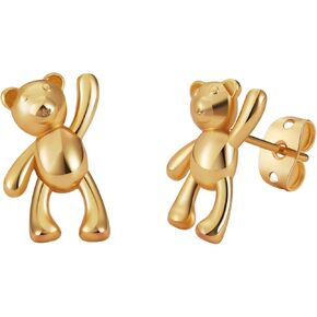 Ornaland Bear Earrings for Women Cute Bear Earrings Animal Fashion Studs Earrings Jewelry for Birthday Mother's Day Gifts