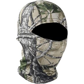 Camo Balaclava Full Face Mask Ninja Hood Neck Gaiter for Outdoor Cycling Hunting Millitary Woodland