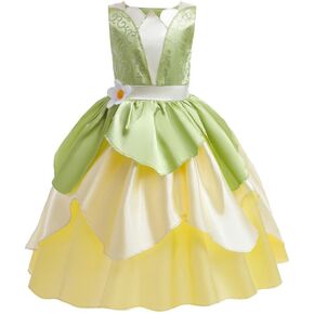Lito Angels Frog Princess Birthday Dress Up Halloween Costume for Little Kids Girls, Green