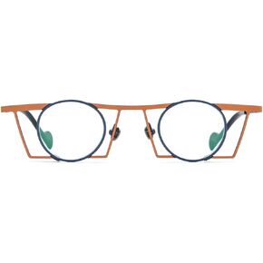 Pure Titanium Glasses Frame Men Square Frame Round Lens Eyeglasses Women Eyewear F85750