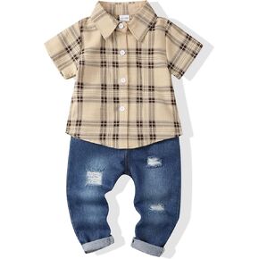 XUANHAO Baby Boy Clothes Infant Toddler Boy Outfits 12 18 24 Months 2T 3T 4T Denim Jeans Boys Clothing Pants Set 12M-5T