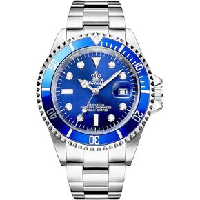 FANMIS Mens Luxury Rotatable Bezel Calendar Sport Luminous Business Quartz Waterproof Stainless Steel Watches