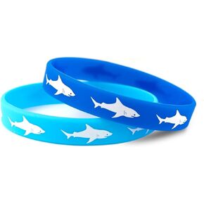 2pcs/bag Shark Bracelets Rubber Wristband Sea Animal Beach Jewelry Bracelet for Women Men Jewelry