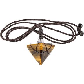 قلادة هرم كريستال للنساء والرجال مع حبل نايلون قابل للتعديل، بندول قلادة من حجر الشفاء من أجل موازنة شقرا التأمل والعرافة in Kuwait