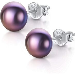 أقراط Amberta للسيدات من الفضة الإسترليني عيار 925 مصنوعة من لؤلؤ المياه العذبة in Kuwait