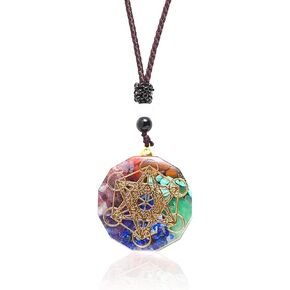 7 Chakra Stones Crystal Necklace, Gemstone Healing，Women Men Necklace，Tree of Life Jewelry Christmas Gifts