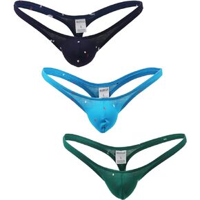 COMLIFE Men's Cotton Star Printed Briefs Low-waist U Convex Pouch Breathable G-string