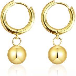 KVANU Dainty Minimalist 18k Gold Love Heart Small Huggie Hoop Dangle Drop Earrings for Women Girls Statement Hypoallergenic Tiny Hoop Jewelry Gifts