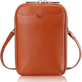 KITATU Crossbody Cell Phone Purses for Women Luxury Genuine Leather Small Crossbody Bags Wallet Purses with RFID Blocking