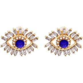 Crystal Evil Eyes Drop Earrings Fashion Unique Abstract Eyes Rhinestone Dangle Earring for Women Girls Exaggerated Jewelry in Kuwait