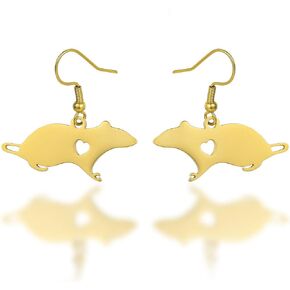 Cute Mouse Accessories Rat Pendant Necklace Animal Stainless Steel Necklace