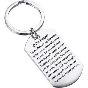 HOLLP Occupational Therapist Jewelry OT Prayer Keychain OT Therapy Graduation Gift OT Medical Gift for OT