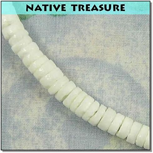 Mens and Womens Tropical Summer Beach Surfer Necklace from the Philippines, White Ark Shells in Saudi Arabia